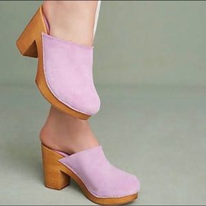 Charlotte Stone Marlo Wooden Clogs Lavender